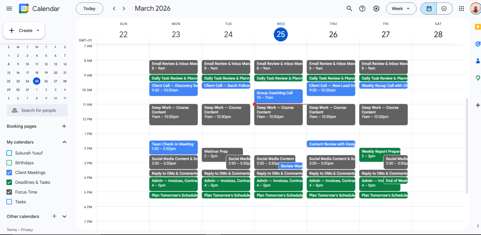 Google Calendar Management System