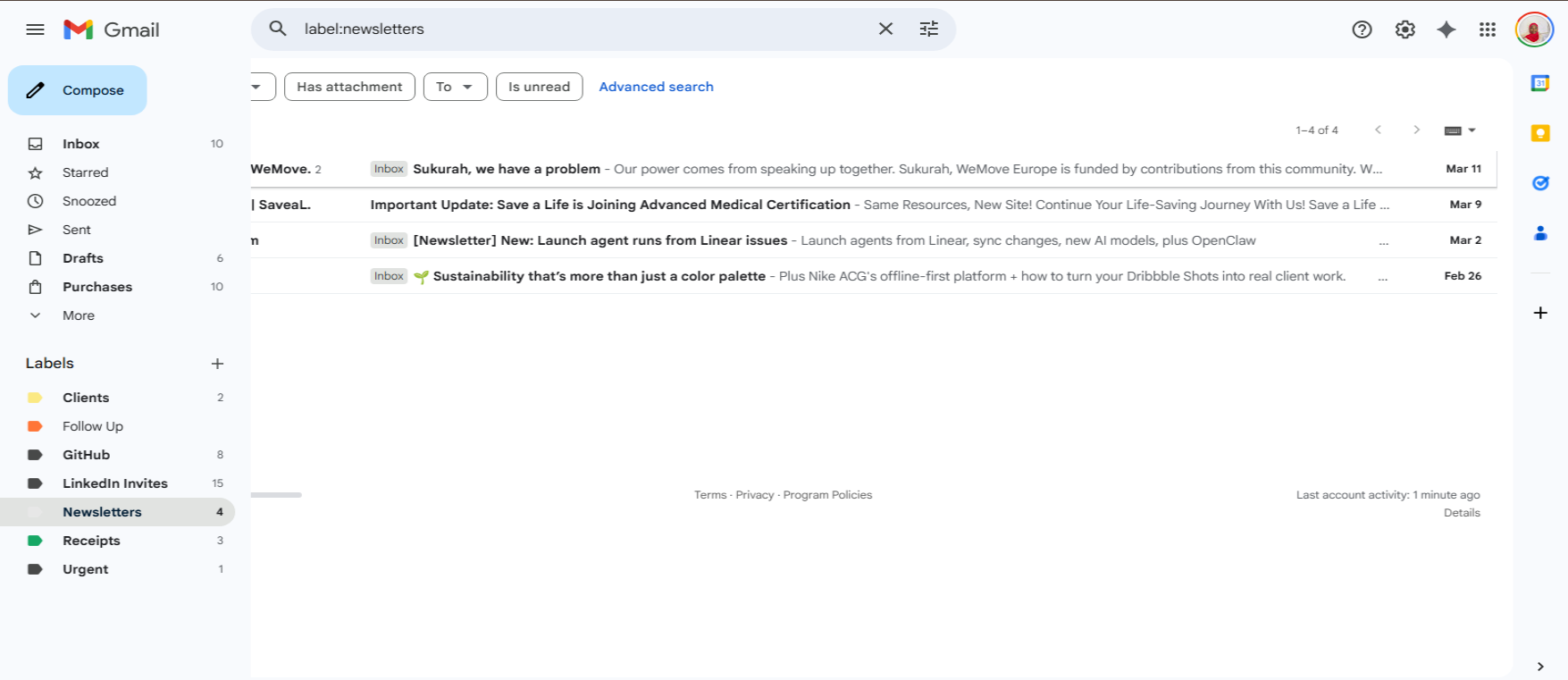Gmail Inbox Management System